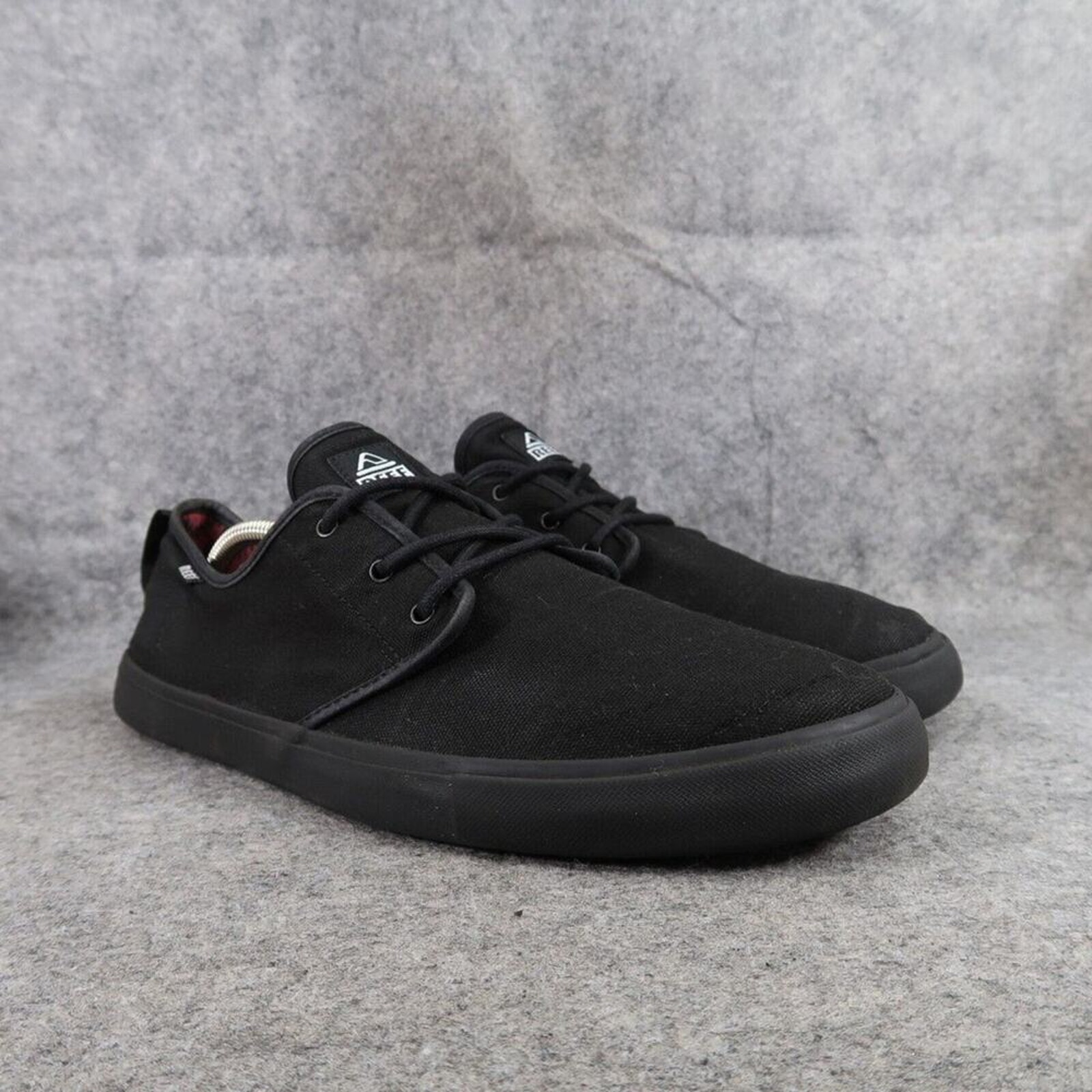 Reef Shoes Mens 12 Sneakers Casual Canvas Black Lace Up Landis 2 Lifestyle Beach